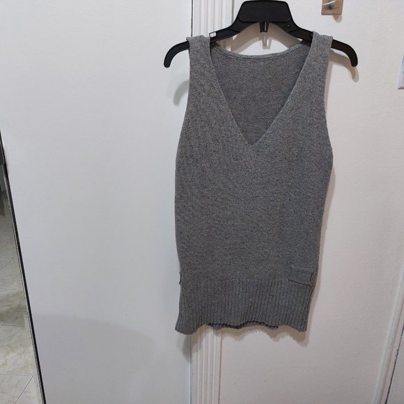 Women’s Sleeveless Sweater Vest Gray - Picture 4 of 7